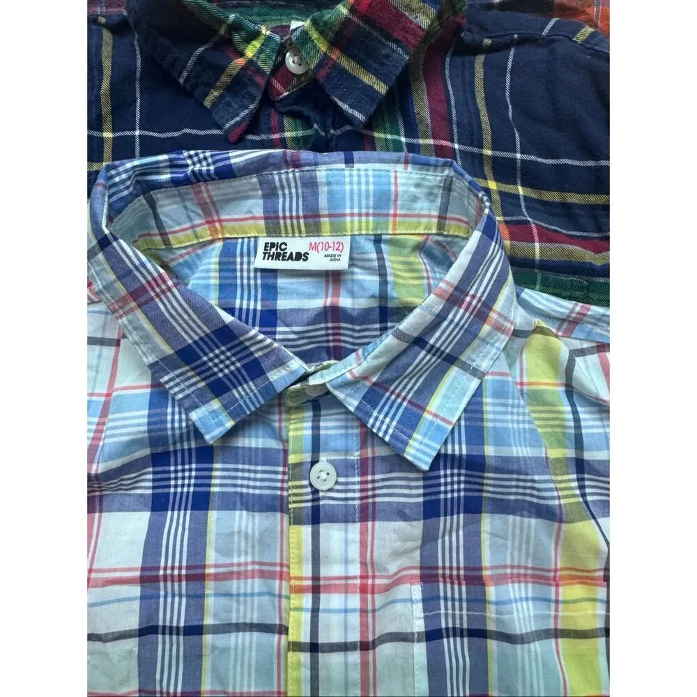 3 piece boys button shirt bundle size 10-12 by GAP kids, Epic Threads & Class Cl